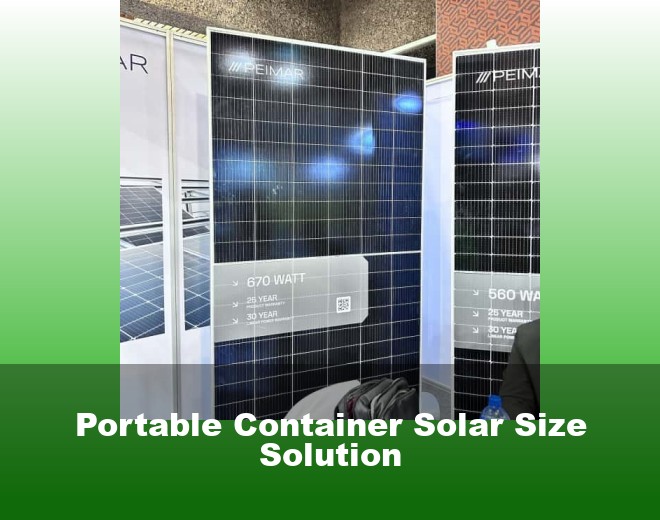 Portable Container Solar Size Solution